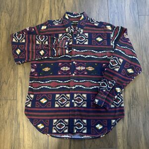 Lawton Harbor Men's L Southwestern Aztec Button Down Western Cowboy LS Shirt